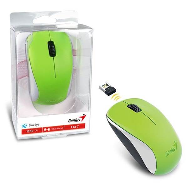 Genius NX-7000 vezeték nélküli BlueEye egér zöld (31030109111)