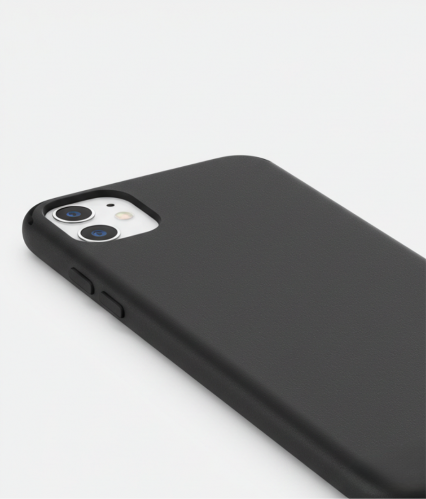 Premium szilikon tok, iPhone 16 Pro, Fekete