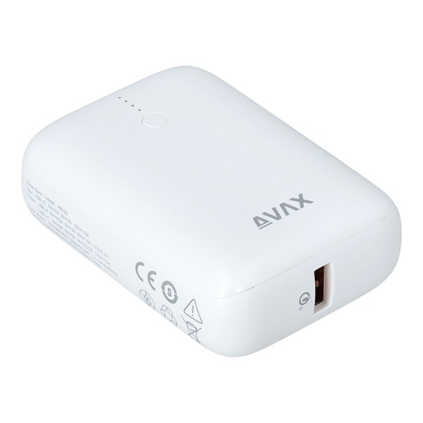Avax PB105W Mini 10000mAh fehér powerbank