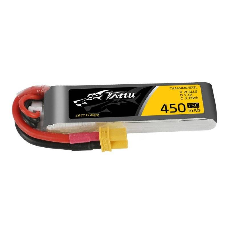 Akumulator Tattu 450mAh 7.4V 75C 2S1P Long XT30 Akumulator Tattu 450mAh 7.4V 75C 2S1P Long XT30