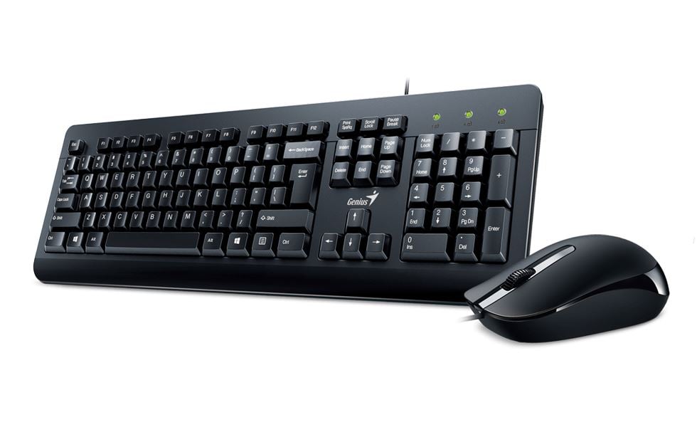 Genius KM-160 billentyűzet + optikai egér fekete USB (31330001418) Genius KM-160 billentyűzet + optikai egér fekete USB (31330001418)