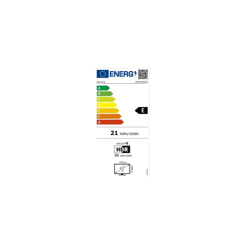 Samsung 27" UE27F6002FKXXH LED Smart Televízió