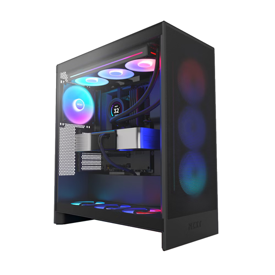  NZXT  CM-H72FB-R1 Midi   H7 Flow RGB  Matt fekete  Számítógépház