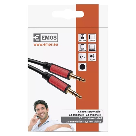 Emos SM5001 JACK KÁBEL 3.5MM ST DUGÓ-3.5MM ST DUGÓ 1.5M