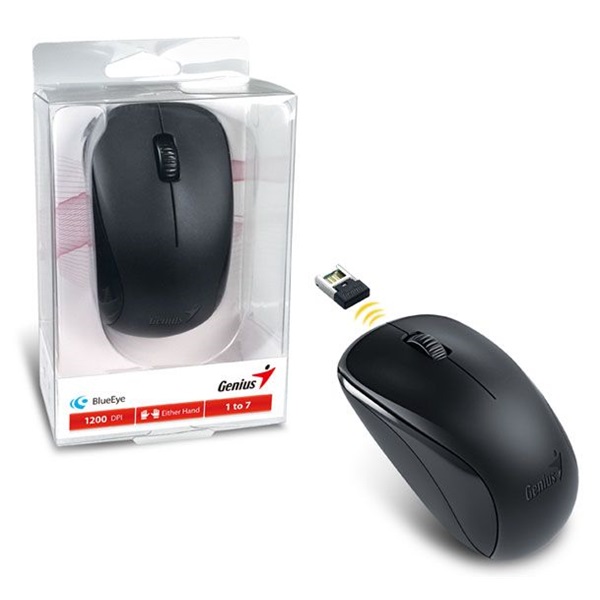 Genius NX-7000 USB fekete vezeték nélküli egér Genius NX-7000 USB fekete vezeték nélküli egér