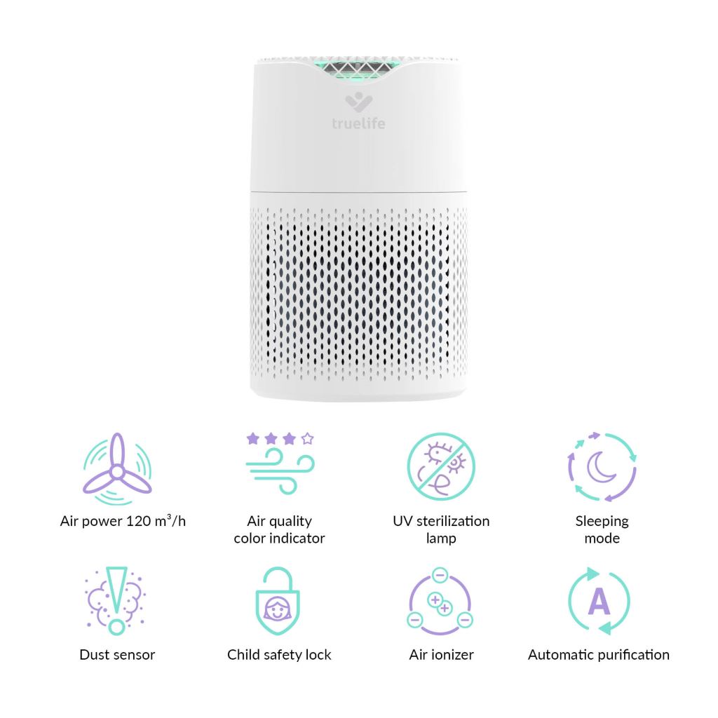 TrueLife P3 WiFi légtisztító UV lámpával és ionizátorral (TLAIRPP3) TrueLife P3 WiFi légtisztító UV lámpával és ionizátorral (TLAIRPP3)