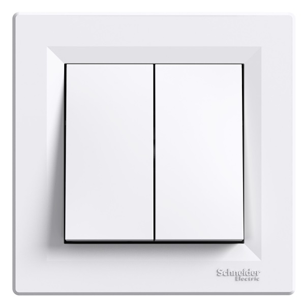 Schneider EPH0600121 ASFORA Fehér kettős váltókapcsoló Schneider EPH0600121 ASFORA Fehér kettős váltókapcsoló
