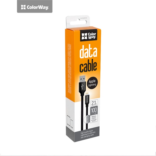COLORWAY CW-CBUL004-BK COLORWAY Kábel, Cable USB Apple Lightning 1m 2.1A black (CW-CBUL004-BK) COLORWAY CW-CBUL004-BK COLORWAY Kábel, Cable USB Apple Lightning 1m 2.1A black (CW-CBUL004-BK)