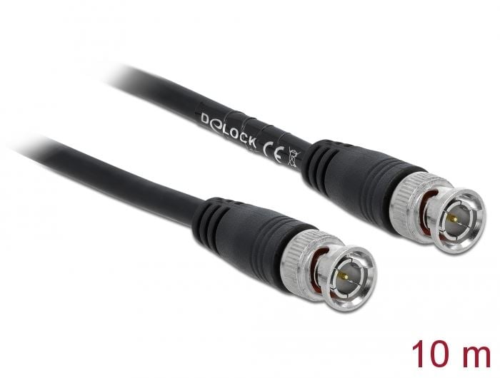 Delock BNC apa - BNC apa kábel 10m (80085)