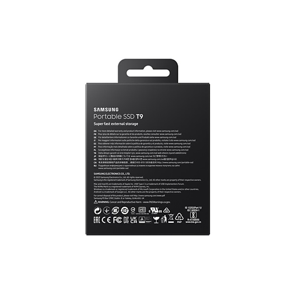 Samsung 4TB USB3.2/USB Type-C Portable T9 Black SSD 