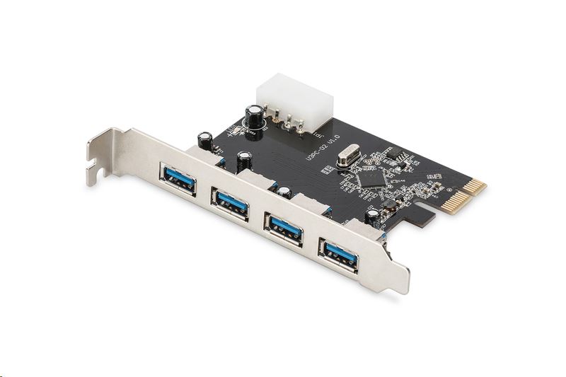 Digitus 4xUSB 3.0 PCIe bővítő kártya (DS-30221-1) Digitus 4xUSB 3.0 PCIe bővítő kártya (DS-30221-1)