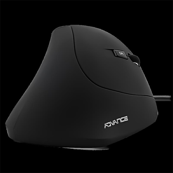 Advance VERTICAL PLUS MOUSE 1600 DPI 6 gomb ergonomikus Egér   fekete 