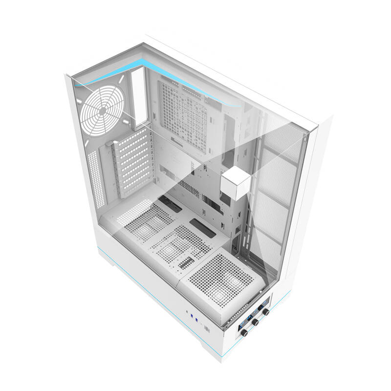 Darkflash DY450L számítógépház ventilátorok nélkül Fehér 
