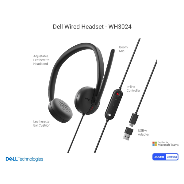 DELL WH3024 Wired Headset