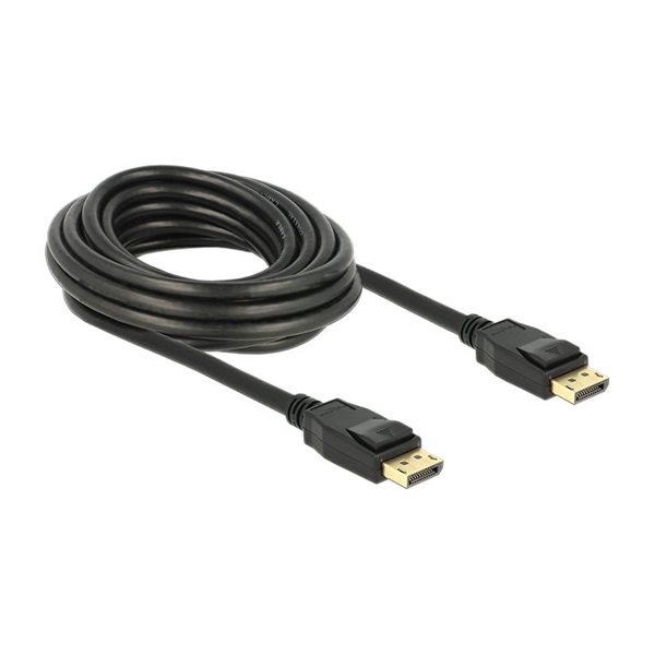 DeLock 83808 Displayport 1.2 apa -> Displayport apa kábel 5m fekete DeLock 83808 Displayport 1.2 apa -> Displayport apa kábel 5m fekete