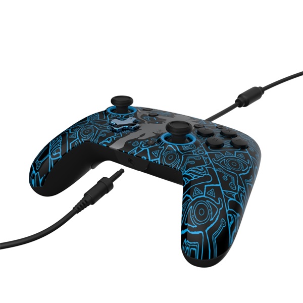 PDP Nintendo Switch/OLED Rematch Zelda Sheikah Shoot Glow In The Dark vezetékes kontroller