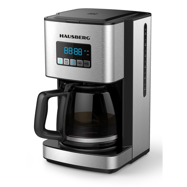 Hausberg HB-3755 1200W WiFi app vezérléssel, időzítővel, 1,8L üveg kancsóval elektromos kávéfőző
