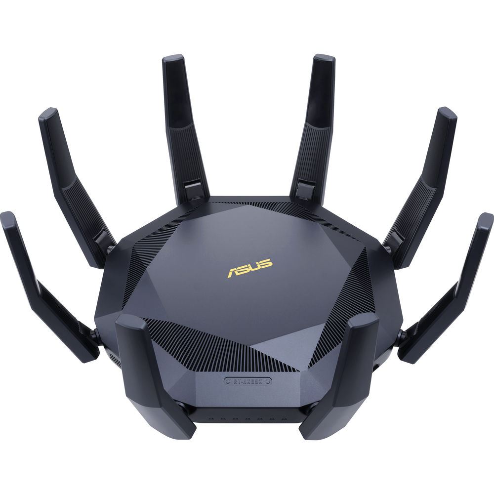 ASUS RT-AX89X AX6000 Mbps Dual-band WiFi 6 gigabit AiMesh OFDMA gaming Wi-Fi router (90IG04J1-BM3010)