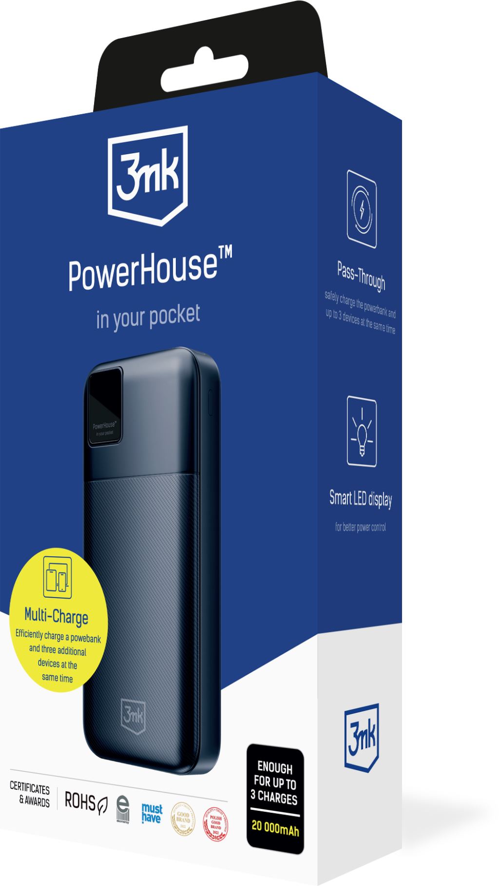 3mk PowerHouse 20 000 mAh power bank (3MK527224) 3mk PowerHouse 20 000 mAh power bank (3MK527224)