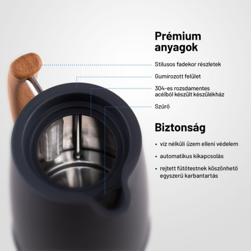 Lauben Electric Kettle 17GR - Dizájn Vízforraló Lauben Electric Kettle 17GR - Dizájn Vízforraló