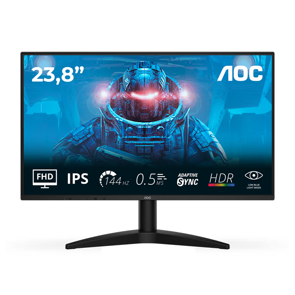 AOC IPS monitor 23.8" 24B36X, 1920x1080, 16:9, 300cd/m2, 4ms, 1xHDMI/DisplayPort, 144Hz