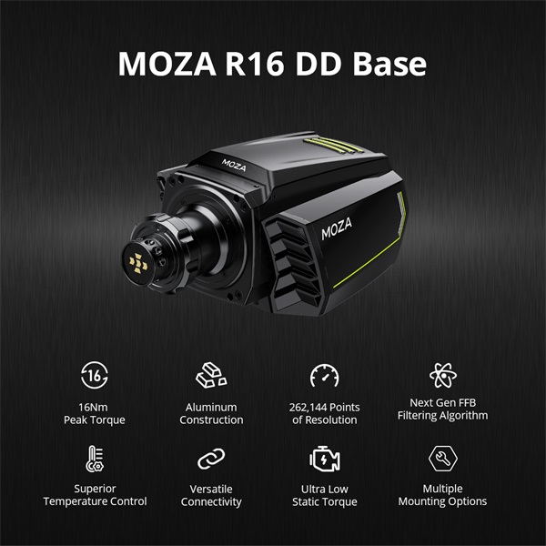Moza Racing kiegészítő  R16 PC Bázis Direct Drive  16Nm 