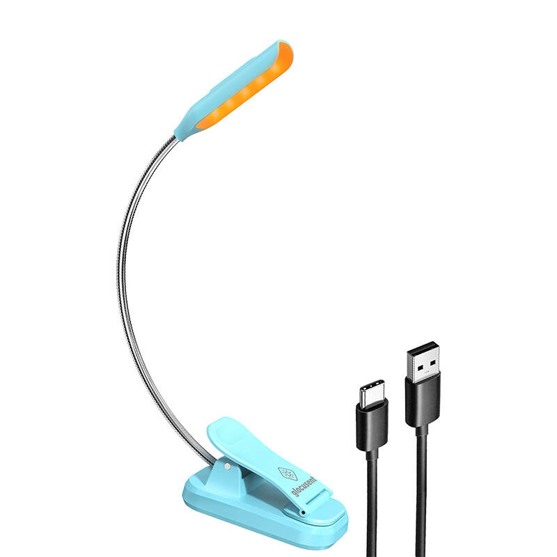Glocusent mini GLCSNTBL103B csíptethető könyvvilágítás USB-C Vezeték nélküli lámpa Kék Glocusent mini GLCSNTBL103B csíptethető könyvvilágítás USB-C Vezeték nélküli lámpa Kék