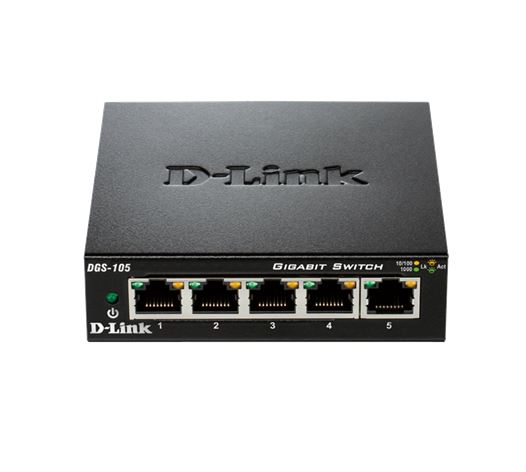 D-LINK Switch 5x1000Mbps Fémházas Asztali (DGS-105GL/E) D-LINK Switch 5x1000Mbps Fémházas Asztali (DGS-105GL/E)