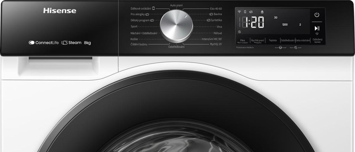 Hisense WF3S8043BW3 Elöltöltős mosógép - 8 Kg, 1400 Fordulat/perc, A Energiaosztály