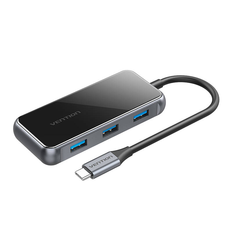 5in1 adapter HUB Vention TFBHB USB-C to HDMI 4K@60Hz, 3x USB 3.0, PD (Gray) 5in1 adapter HUB Vention TFBHB USB-C to HDMI 4K@60Hz, 3x USB 3.0, PD (Gray)