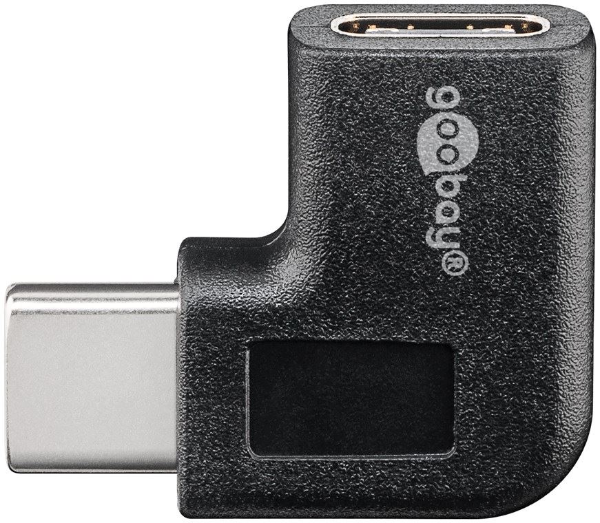 Goobay USB-C - USB-C adapter 90° fekete (45402)