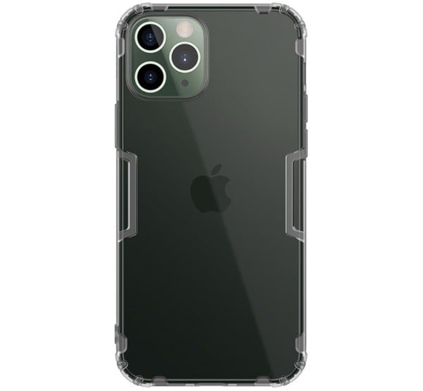 NILLKIN NATURE szilikon telefonvédő (közepesen ütésálló, légpárnás sarok, 0.6 mm, ultravékony) SZÜRKE [Apple iPhone 12 Pro]