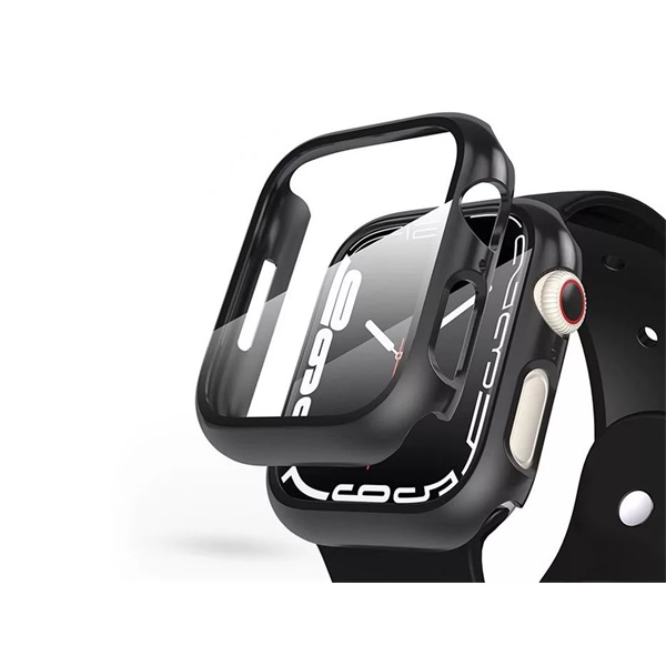Haffner Defense 360 Apple Watch 7 (45mm) védőtok beépített edzett üveggel fekete, ECO csomagolás (FN0282) Haffner Defense 360 Apple Watch 7 (45mm) védőtok beépített edzett üveggel fekete, ECO csomagolás (FN0282)