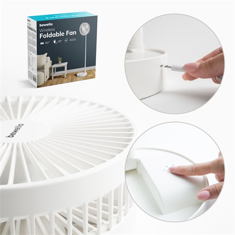 Bewello BW2052 ÖSSZECSUKHATÓ VENTILÁTOR AKKUMULÁTOROS, TELESZKÓPOS