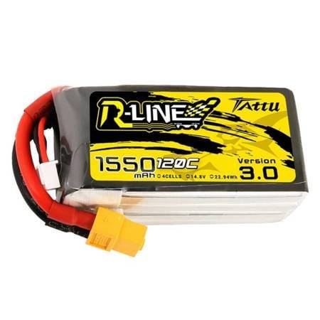 Tattu R-Line Version 3.0 1550mAh 14.8V 120C 4S1P XT60 akkumulátor (TAA15504S12X6) Tattu R-Line Version 3.0 1550mAh 14.8V 120C 4S1P XT60 akkumulátor (TAA15504S12X6)