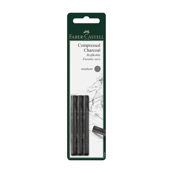 Faber-Castell AG Pitt médium 3db-os préselt faszén Faber-Castell AG Pitt médium 3db-os préselt faszén