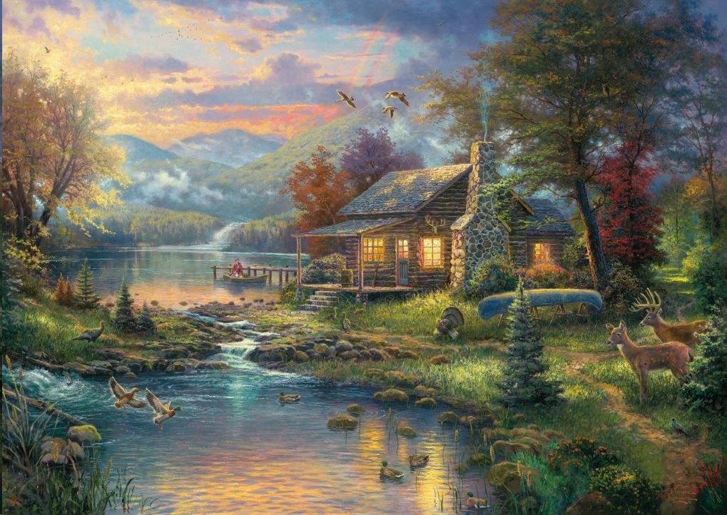 Schmidt A természet paradicsoma, Thomas Kinkade, 1000 db-os puzzle (59467, 16737-184)