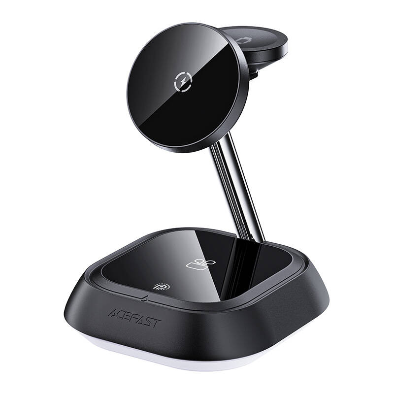 Wireless charging holder 3w1 Acefast E16 LED (black)