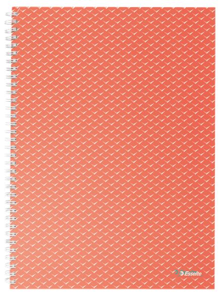 Esselte Colour'Breeze spirálfüzet kockás, A4, korallszínű (628478)
