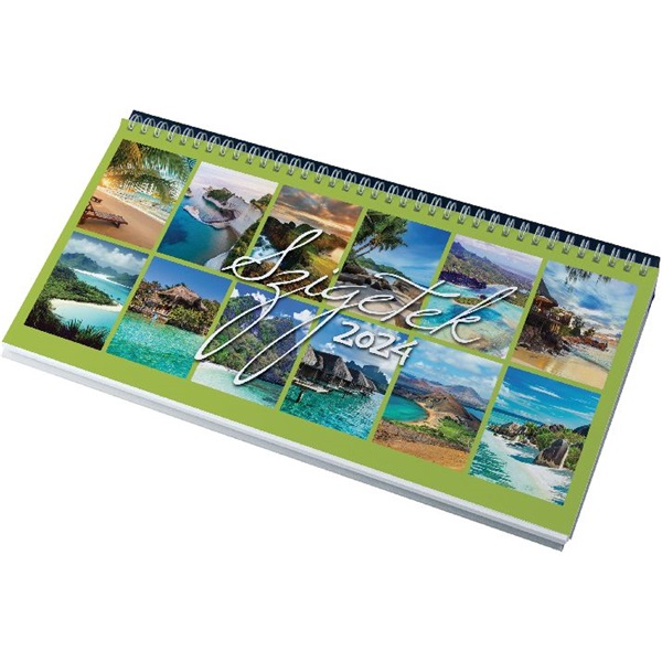 Realsystem 2025 Sziget 7971-04 képes kék asztali naptár