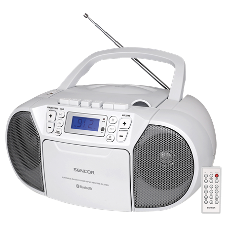 Sencor SPT 3907 W FM rádió CD/BT/MP3/USB/AUX fehér Sencor SPT 3907 W FM rádió CD/BT/MP3/USB/AUX fehér