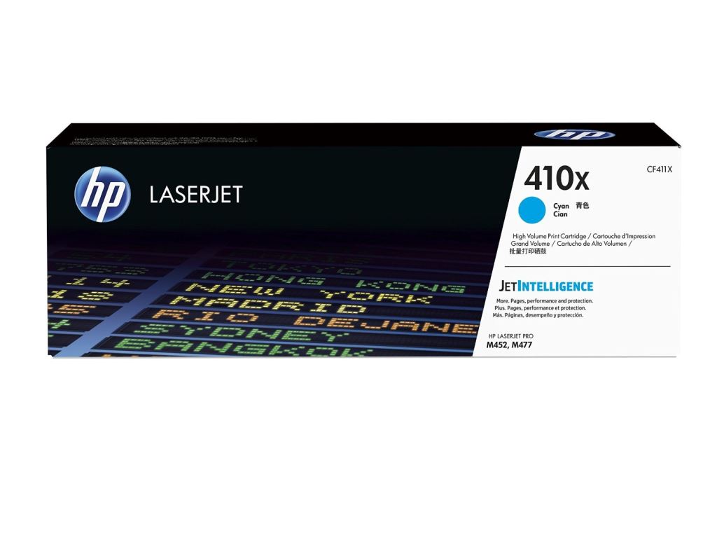 HP 410X nagy kapacitású tonerkazetta ciánkék (CF411X) HP 410X nagy kapacitású tonerkazetta ciánkék (CF411X)
