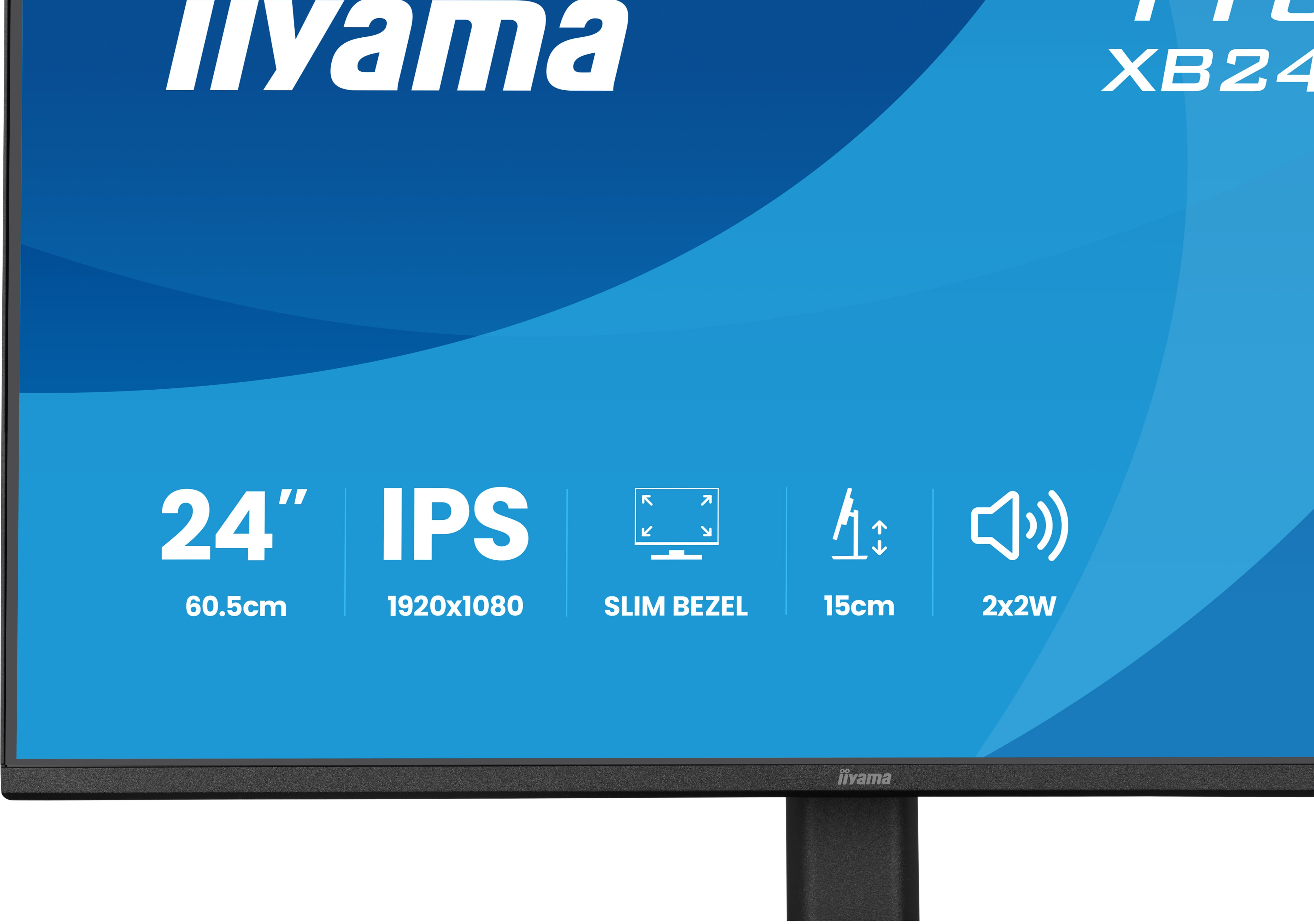 iiyama 23,8" ProLite XB2491HS-B1 Monitor - 1920x1080, Full HD, LED, IPS, 120Hz, 1ms, Hangszóró, Pivot, Fekete
