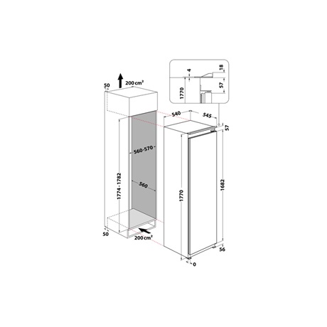 Whirlpool WHSD18F013D1 8 részes Beépíthető fagyasztószekrény