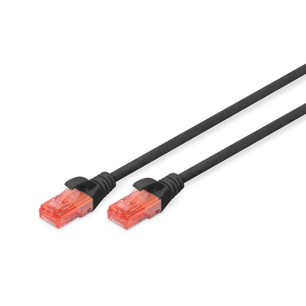 DIGITUS CAT6 U/UTP LSZH 5m fekete patch kábel DIGITUS CAT6 U/UTP LSZH 5m fekete patch kábel
