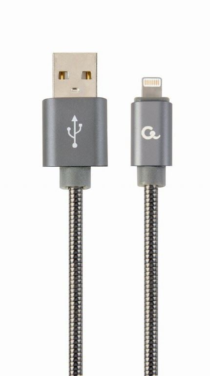 Gembird Cablexpert USB -> Lightning kábel 1m szürke (CC-USB2S-AMLM-1M-BG) Gembird Cablexpert USB -> Lightning kábel 1m szürke (CC-USB2S-AMLM-1M-BG)