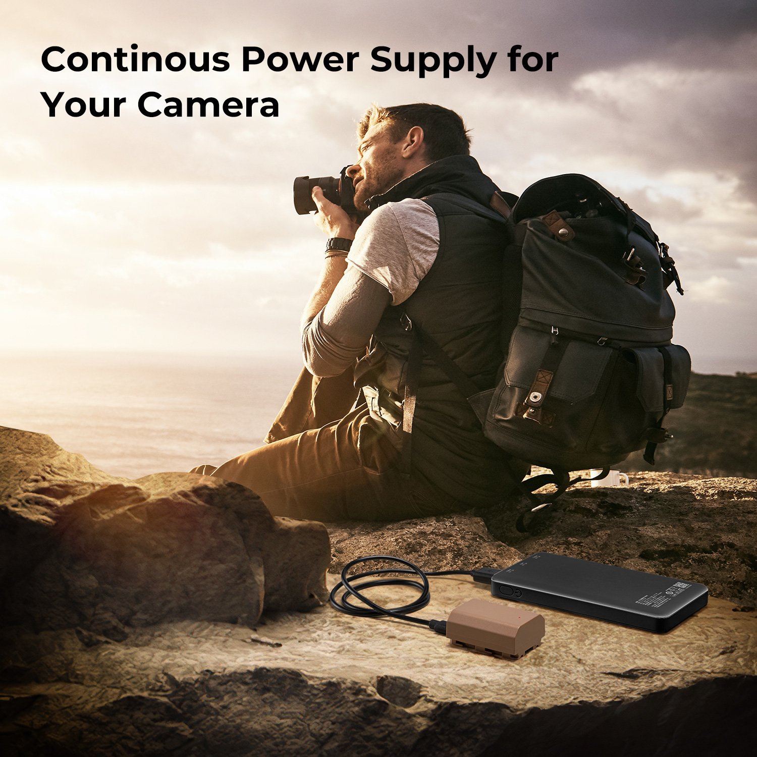 K&F Concept NP-FZ100 akkumulátor 2280mAh, USB-C csatlakozóval