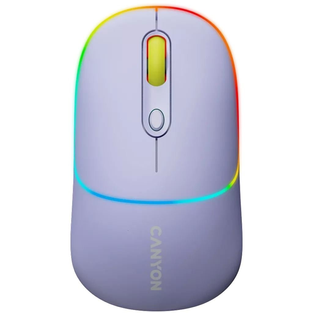 Canyon MW-22 vezeték nélküli (2.4GHz / BT 5.0) újratölthető egér lila Canyon MW-22 vezeték nélküli (2.4GHz / BT 5.0) újratölthető egér lila