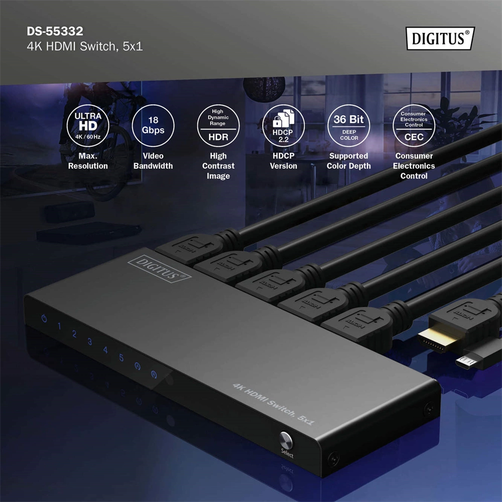 Digitus DS-55332 4K HDMI Switch