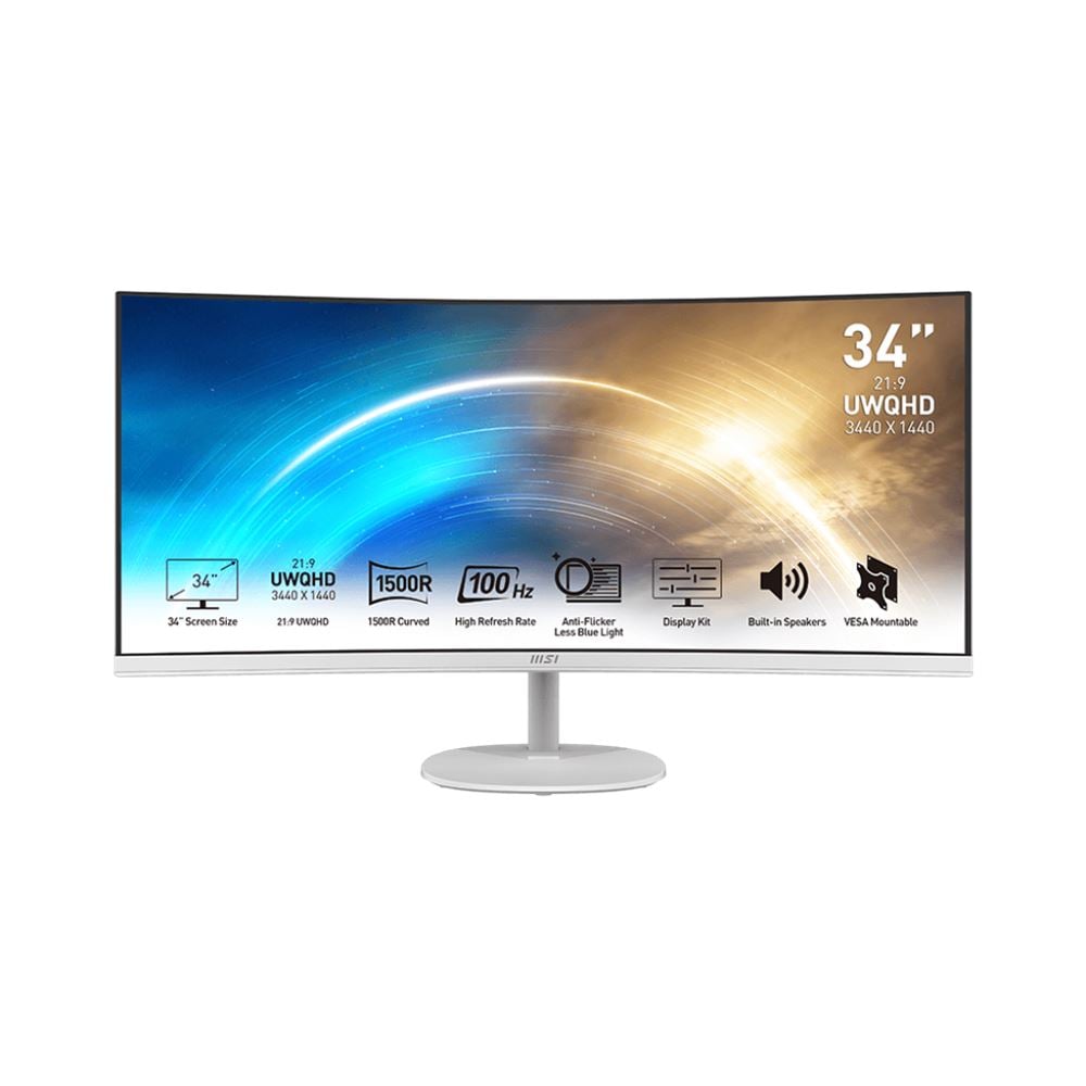 34" MSI PRO MP341CQW ívelt LCD monitor fehér (9S6-3PB2CT-007) 34" MSI PRO MP341CQW ívelt LCD monitor fehér (9S6-3PB2CT-007)